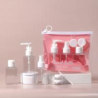 Ensemble de voyage LMLTOP 6 pièces en plastique pour cosmétiques, mini flacons vaporisateurs vides pour lotion, nettoyant, shampoing SY1038