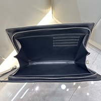 Dompet Kartu Kulit Asli Anyaman Berkualitas Tinggi Kustom, Dompet Koin Unisex, Tas Amplop Genggam Bisnis, Tas Tangan Vintage