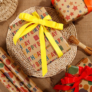 Kids Birthday Disposable Coated Silicone Gift <b>Wrapping</b> <b>Paper</b> 43x300cm <b>Roll</b> - Product Image 3