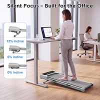 Tapis de marche inclinable pour entraînement des jambes et renforcement musculaire, tapis de course silencieux à poser sous le bureau, appareil de fitness à domicile