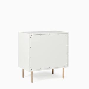 Custom Modern Minimalist <b>Oak</b> Wood <b>Bedside</b> Table with Three <b>Drawers</b> Durable Storage Adjustable Extendable Features Home Furniture - Product Image 4