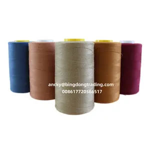 Mixed Colors Dyed Stock Supply Virgin New 20/2 20/3 5000M 100% Spun Polyester Sewing Thread Wholesale