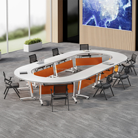 Tables et chaises de salle de formation personnalisées Table pliante rectangulaire en bois avec roulettes