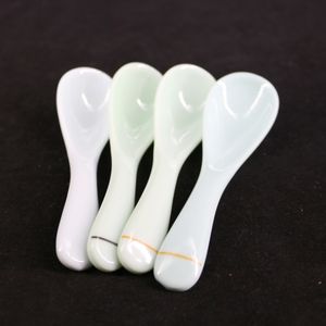 Juego de servir de restaurante chino de mango corto, cuchara de sopa pequeña de melamina, cuchara de sopa de imitación de plástico de cerámica, cuchara de sopa antiquemaduras - Product Image 4