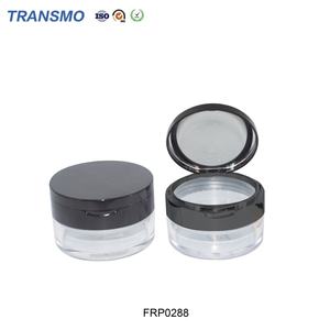 Boîtier vide pour poudre libre, étiquette privée, pot transparent pour poudre libre, boîtier rond en plastique vide pour poudre libre avec houppette - Product Image 5