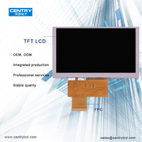 5,0 "LCD-Anzeige feld 800*480 Auflösung Unterstützung Open FPC/Hintergrund beleuchtung/Abdeckplatte Industrial Control Display