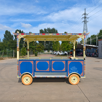 Carrito de Comida Móvil Eléctrico Vintage Personalizado, Camión de Comida Eléctrico para BBQ, Kebab, Café, Cerveza, Helados