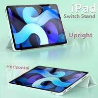 Housse de tablette multicolores TPU + PU bleu rose pour iPad, compatible avec iPad Air 4 5 10,9 pouces 10e et 11e génération