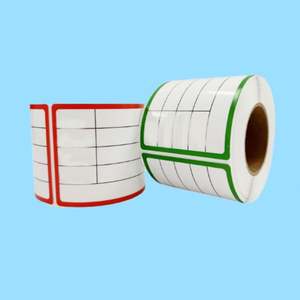 Etiquetas adhesivas de impresión térmica autoadhesivas personalizadas escritura a mano grabable 120mm * 60mm impermeable 200 pegatinas paquete PP embalaje - Product Image 1