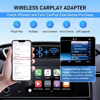 Fuallwin Wireless CarPlay & Android Auto Adapter con 5,3 para 5GHz WiFi 1 año de garantía