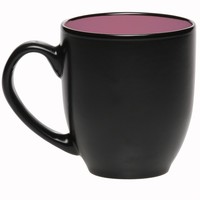 Tasse en céramique bistro colorée 2 tons de 16 oz avec logo imprimé