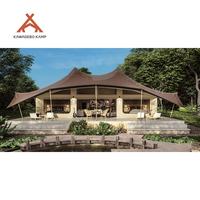 Tente de glamping de luxe Kawagebo Kamp (KK) en toile imperméable PVDF pour les stations balnéaires et les hôtels, adaptée aux quatre saisons