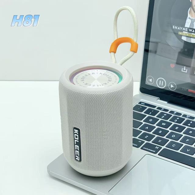 Portable Bluetooth Speaker KOLEER H81 with Colorful LED Lights, Mini Wireless Speaker for Outdoor & Indoor Use