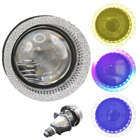Couvre-phare IDISON 5D-25O DURABLE 2.5" 3.0 12V ANGEL EYES HALO RINGS, compatible universellement avec les voitures, pick-up, SUV et 4x4
