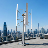 Générateur d'énergie éolienne vertical avec pales en alliage d'aluminium (5 pales) pour terre et bateau, 380V, basse vitesse