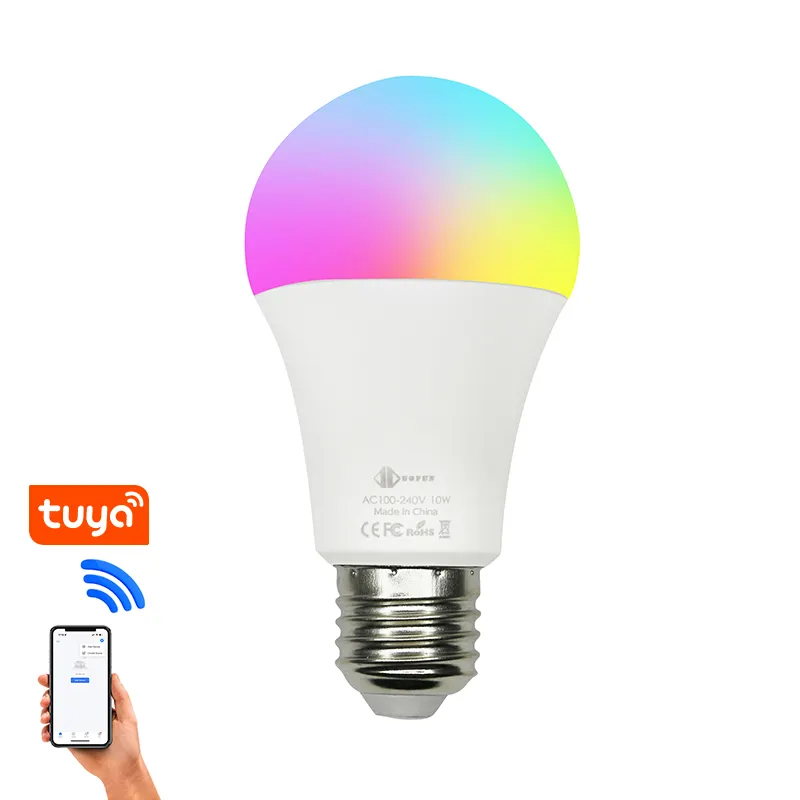 Echo mobile phone APP voice remote control Tuya Smart LED Bulb WiFi E27 E26 RGB dimming
