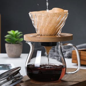 Juego de <span class=keywords><strong>caf</strong></span>é y té Kingze moderno de vidrio borosilicato de 300ML/500ML con gotero y tapa de acero inoxidable - Product Image 4
