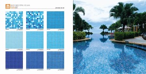 <span class=keywords><strong>Piastrelle</strong></span> a Mosaico in Vetro Termofusibile 20x20 dal Design Moderno per Piscine e Pareti di Hotel con Caratteristica Effetto Parquet - Product Image 6