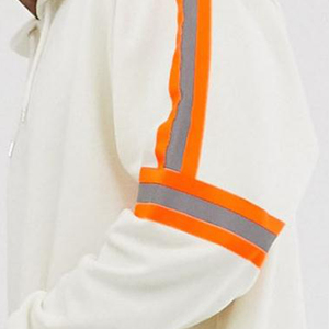 de <span class=keywords><strong>hombre</strong></span> de gran tamaño con capucha sudaderas con neón y cinta reflectante de sudaderas con capucha de lana - Product Image 5