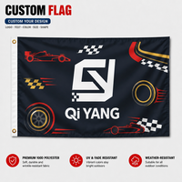 Drapeaux 90x150cm 100% Polyester Double Face Personnalisés Grand Drapeau Extérieur 3x5 Pieds Impression Numérique Mât en Aluminium Bannières avec Logo