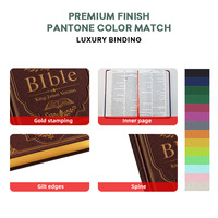 Bible Sacrée Exclusive Haut de Gamme en Cuir PU Moderne, Couverture Imprimée, Fournisseur de Confiance, Tendance