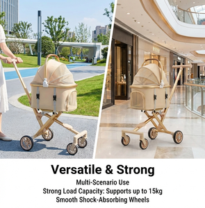 أزياء عالية خفيفة الوزن قابلة للطي الكلب القط عربة روز الذهب الحيوانات الأليفة أكسفورد حقيبة عالية القيمة اللون فصل حقيبة عبر الحدود - Product Image 2