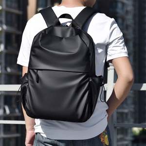 Large Capacity Simple Solid Color Fashion Trend Student <b>Backpack</b> New Computer Travel <b>Backpack</b> - Product Image 4
