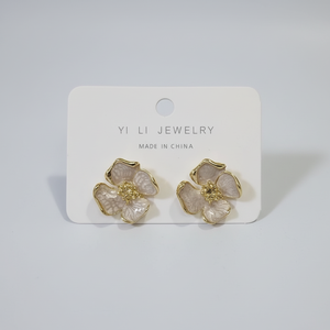 Orecchini con fiori di prugna messicana per le donne alla moda in argento bohémien gioielli di moda regalo all'ingrosso per le sue pietre principali di diamante di pera - Product Image 2