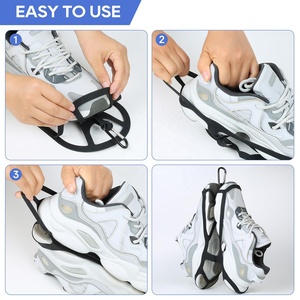 <b>Shoe</b> Holster for Backpack with Clip Hanger <b>Shoe</b> <b>Holder</b> for Sneakers & Cleats-Travel Outdoors & Sports Use (Large Black) - Product Image 3