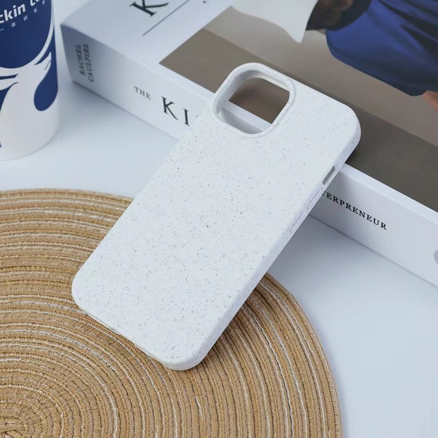 Funda Para for iPhone 13 Eco Shockproof TPU Compostable Eco Friendly Wheat Straw Biodegradable Phone Case for iPhone 17 16 15 14