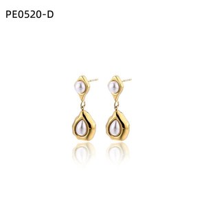 ต่างหูแฟชั่น DE PERLAS PE0520 สำหรับผู้หญิง เครื่องประดับคุณภาพสูง - Product Image 1