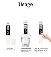 Portable multi-paramètres 3-en-1 TDS/EC/Temp stylo testeur de qualité de l'eau matière plastique OEM/ODM pour l'analyse de la dureté totale