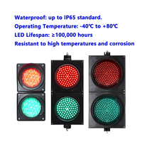 Unité 2 aspects 12-24V CC 100mm 200mm 300mm Lampe de signalisation LED pour barrière de stationnement, feux de circulation rouge-vert avec télécommande pour véhicules