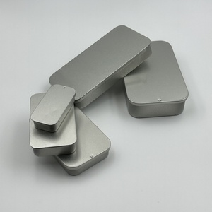 Logo personalizzato 70mm quadrato Push-pull coperchio scorrevole scatola di latta scatola portaoggetti rettangolare goffratura stampa personalizzata - Product Image 3