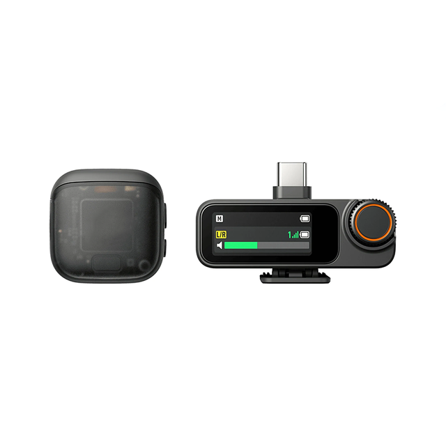 Mic 3 2.4G Wireless Lavalier Mic 1TX+1RX 32-Bit Float Recording 400m Transmission 28H Noise Reduction LED Lights Lightweight