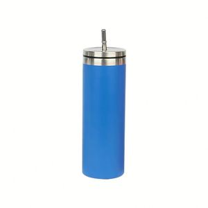 Gobelet isotherme en acier inoxydable brossé de 20 oz avec paille à visser - Product Image 3