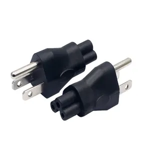 Ons Amerikaanse Standaard Drie Pin Twee Platte En Een Ronde Plug 5-15P Naar Pruimenbloesem Staart C5 plug Adapter