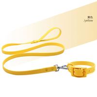 Set Kalung dan Tali Anjing Muker Pet Products dari Bahan PVC, Dapat Disesuaikan, Tahan Air, Ramah Lingkungan, Mewah, dengan Cetakan Rivet, 17 Warna
