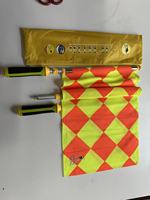 Ensemble de drapeaux d'arbitre portables avec poteaux détachables et sac de transport - Tissu tissé personnalisé pour les officiels sportifs