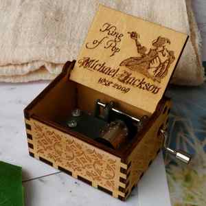 Caja de música de madera con manivela, amor, mamá y papá, eres mi sol, Navidad, regalo de San Valentín - Product Image 6
