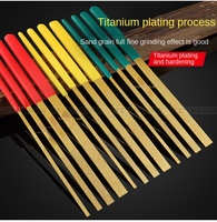 Ensemble de limes à diamant ultra-minces plaquées titane CF-400 400/150 mailles, limes plates industrielles, polissage fin professionnel, haute qualité