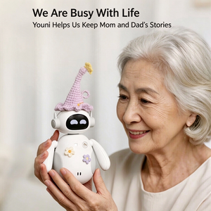Robot compagnon <span class=keywords><strong>Youni</strong></span> Ai pour personnes âgées, animal électronique intelligent parlant, pour soulager l'ennui et accompagner émotionnellement les parents et les aînés à la maison - Product Image 1