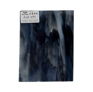 Vitrail gris bleu <span class=keywords><strong>d</strong></span>élicat et opaque de qualité supérieure de l'usine Juying pour panneau mural, film pour fenêtre, lampe Tiffany - Product Image 1