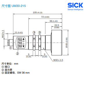 เซ็นเซอร์วัดระยะทางอัลตราโซนิก SICK รุ่น 6037663 แบบติดตั้งด้วยเกลียว ความแม่นยำ 0.15 ความละเอียด 0.18 มม. - Product Image 4