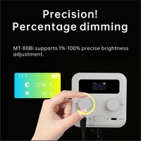 Lampe LED COB bicolore portable et rechargeable pour photographie en extérieur, studio de beauté, diffusion en direct et tournage vidéo/caméra