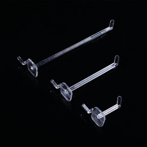 Nhựa trong suốt Apple-Heart hình hiển thị móc cho đồ trang sức siêu thị triển lãm hiển thị với siêu cửa hàng khe cắm - Product Image 2