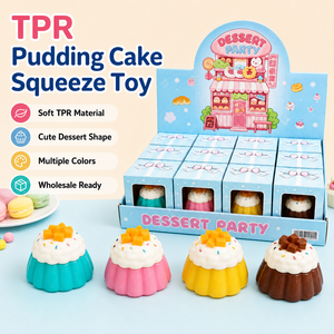ของเล่นบีบเค้กพุดดิ้ง TPR ของเล่นนุ่มคลายเครียด ของชำร่วยงานปาร์ตี้ ขายส่ง - Product Image 1