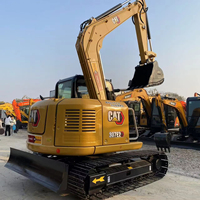 Mini-excavatrice Caterpillar 307E2 d'occasion, 7 tonnes, excavatrice sur chenilles CAT 307E2 d'origine avec lame de bulldozer, bon état, à vendre