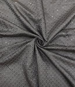 Tela de Seda Cruda de Poliéster Tejida Negra Premium, Transpirable, Ligera, Suave, Multiusos, para Acolchado, Costura, Manualidades y DIY - Product Image 1