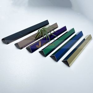 EX489 Metal Ceramic <b>Tile</b> Trim Modern <b>Mirror</b> Stainless Steel L Shape Decorative Line Factory Supply - Product Image 6
